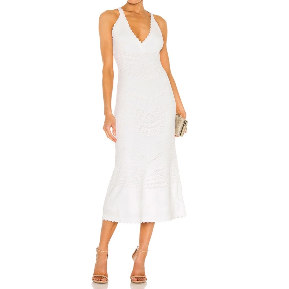 Alexis White Lace Midi Dress
